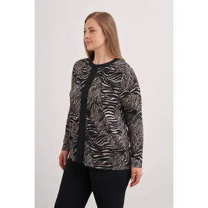 Blusa de Punto para Mujer con Adornos Florales y Cuello con Lazo - Product Image 2
