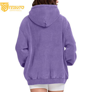 เสื้อครอปไซส์ใหญ่พิเศษสำหรับผู้หญิงเสื้อมีฮู้ดแฟชั่นผ้าฝ้าย100% สั้นโอเวอร์ไซส์สำหรับผู้หญิง - Product Image 1