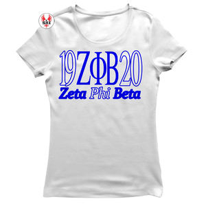 Camisetas ecológicas de algodón orgánico Zeta Phi Beta, venta al por mayor y etiqueta privada disponible, camiseta bordada con logotipo, camiseta personalizada - Product Image 6