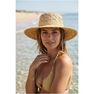 Beige <b>Straw</b> <b>Hat</b>, Flat Top, Wide Brim, <b>Summer</b> Beach Style HSR2128 - HSR2128-BEJ - Product Image 1