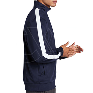 Veste zippée en toile pour hommes personnalisée de haute qualité Bomber d'hiver de style décontracté avec col montant Couverture extérieure complète - Product Image 3