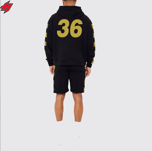 Conception personnalisée 100% coton unisexe Gym Survêtement Respirant Surdimensionné Hiver Short Ensemble pour Hommes Femmes Adultes Hoodie Shorts Ensemble - Product Image 6