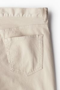 Pantalon chinos en sergé de coton pour hommes, coupe ajustée, décontracté, respirant, mi-XL, longueur régulière, pantalon de marque à la mode, été foncé - Product Image 3