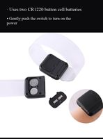 Bracelet lumineux LED Neon-Glo avec interrupteur marche/arrêt, télécommande RF, 16 couleurs, fonctions clignotantes, TPU souple, batterie magnétique