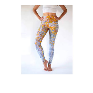 2022 NOUVEAU PANTALON DE YOGA POUR FEMMES TAILLE HAUTE LOGO PERSONNALISÉ LONG ACTIVE WEAR LEGGING DE GYM CONFORTABLE EN COULEUR SOLIDE - Product Image 3