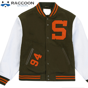 Chaqueta Varsity de Diseño Personalizado Raccoon Sports para Hombre, Manga de Lona, Reversible, Impermeable, Transpirable, Ecológica, Estilo Urbano - Product Image 4