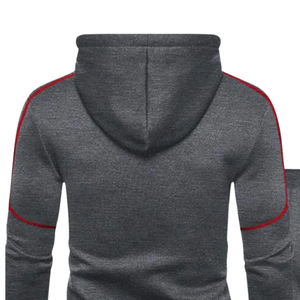 Ensemble de survêtement pour homme, sweat-shirt à capuche uni, veste zippée, jogging, tenue décontractée, athlétique, hiver, chaud, respirant, entraînement, streetwear - Product Image 5