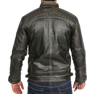 Wholesale <b>Leather</b> <b>Jacket</b> For <b>Men</b> Outdoor Use <b>Leather</b> <b>Jacket</b> Stand Collar <b>Leather</b> <b>Men's</b> <b>Jackets</b> - Product Image 3