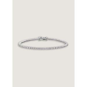Pulsera de tenis clásica Diana de oro blanco con 2.90 quilates de diamantes y brazaletes - Product Image 1