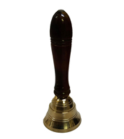 Handheld Brass Ghanti Call Bell Indian Musical Instrument Accessory for Christmas Home Office Wedding Diwali Pooja Decor Mandir
