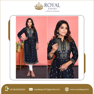 Ropa de fiesta étnica para mujer, elegante diseño, rayón de 14kg con bonito estampado de lámina y espejo - Product Image 3