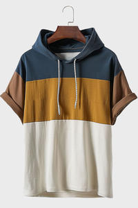 Sudaderas con capucha de diseño personalizado de alta calidad para hombres Casual Smart bordado Puff impresión en lienzo sólido al por mayor - Product Image 2