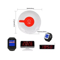 Sonnerie FD-2 bouton d'appel de serveuse 433mhz serveur de Restaurant système d'appel de sonnette Push sans fil téléavertisseurs de Service à une touche