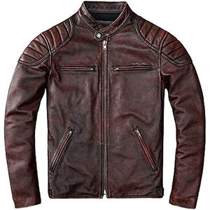 Chaqueta de montar de cuero genuino para hombre de dos colores blanco negro carreras para ropa deportiva invierno impermeable transpirable - Product Image 2