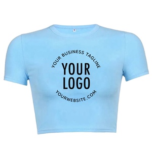 T-shirts personnalisés de haute qualité, vêtements décontractés, t-shirts fins, crop tops pour femmes - Product Image 4
