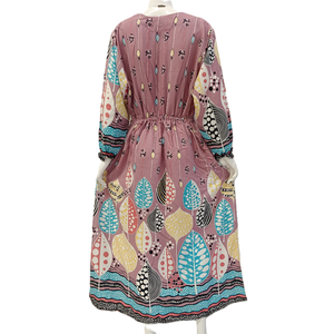 Abaya d'été modeste pour femmes, robe musulmane décontractée à fleurs, séchage rapide, avec cordon de serrage à la taille et sans manches - Product Image 3