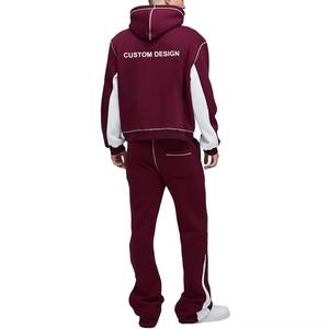 Conjunto de sudaderas y pantalones de chándal de alta calidad, ropa de calle de gran tamaño personalizada, chándal Unisex con logotipo personalizado, conjunto de sudaderas con capucha de fábrica - Product Image 3