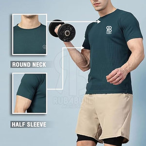 Camisetas Drifit de Verano para Hombre, Modernas, de Poliéster/Algodón, Ecológicas, Transpirables, de Corte Regular y Cómodas - Product Image 2