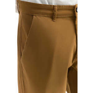 Pantalon Kaki Homme Coupe Slim Personnalisable avec Logo Taille Mi-Haute Fermeture Éclair Décorative Décontracté Formel Affaires MN-TRC-WS25-012 Coloré - Product Image 5