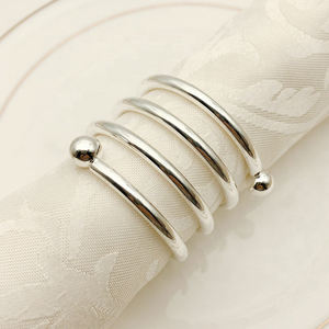 Real Silver <b>Metal</b> Napkin <b>Ring</b> Eco-Friendly <b>Metal</b> Napkin <b>Ring</b> Holder Dinner Napkin <b>Rings</b> American Style Luxury Style - Product Image 5