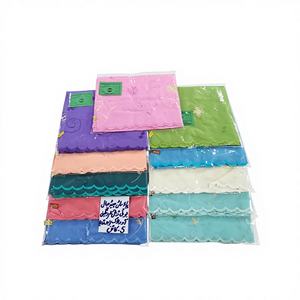 Pañuelo Hijab de Chifón Africano Largo de Algodón al por Mayor, 12 Colores, para Mujer Musulmana, Chal Étnico con Bordado Floral de Pedrería, Transpirable - Product Image 1