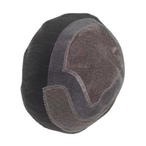 Peluca de Cabello Humano 100% con Frente de Encaje Mono, Parches de Tupé, Prótesis Capilar Taz, Alta Calidad BD - Product Image 3