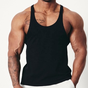 Vente chaude hommes côtes sans manches débardeur 100% coton blanc Singlet gilet pour hommes entraînement Gym Fitness couleurs unies hommes débardeur - Product Image 4
