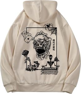 เสื้อฮู้ดแบบสวมศีรษะพิมพ์ลายสำหรับผู้ชายเสื้อสวมหัวพิมพ์ลายตัวตลกโอเวอร์ไซส์แบบลำลอง2025 - Product Image 1