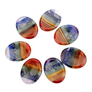 Piedras DE PREOCUPACIÓN pulidas de cristal de 7 Chakras a granel al por mayor piedras preciosas naturales tendencia de moda piedras de palma para aliviar la ansiedad espiritual - Product Image 1