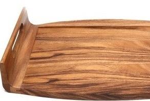 Bandeja de madera natural sin pulir en forma clásica para juegos de té de exhibición de alimentos o cestas de regalo de Apex Align - Product Image 4