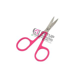 Tijeras de seguridad para bebés de color rosa, tijeras de acero inoxidable con punta redondeada para cortar el cabello y las uñas de bebés, herramientas de aseo para recién nacidos, instrumentos de belleza - Product Image 3