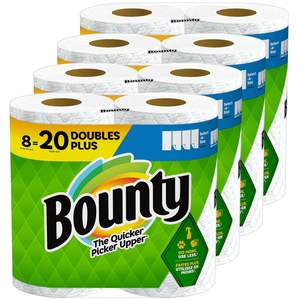 Bounty Plus Select-A-Size, Rollos de Toallas de Papel Blancas Tipo Tela, 12 Rollos de 2 Capas con 86 Hojas Cada Uno - Product Image 1