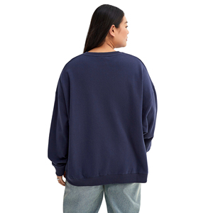 Sweat-shirt à col rond à manches longues pour femmes de qualité supérieure 100% coton polaire d'hiver avant Logo personnalisé écologique respirant - Product Image 3