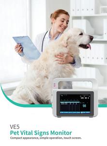 PH MEDICAL VE5 Veterinary <strong>Vital</strong> <strong>Sign</strong> Monitor for Dogs &amp; Cats with 5-inch Display Lightweight Design for Commercial &amp; Home Use - Product Image 4