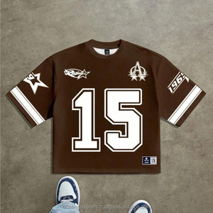 2026 Fashion Boxy <b>Cropped</b> Breathable Mesh American Football Jersey for <b>Men</b> Custom Design Sublimation Print Short Home Wear - Product Image 5
