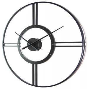 AK Brass Round Ring Metal <b>Wall</b> <b>Clock</b> in Black Powder Coated Finished at Wholesale Price For Hotel & Restaurant <b>Decor</b> - Product Image 4