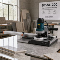 Machine automatique de chanfreinage de carreaux DY-SL-200 avec rail de guidage, module de rainurage et de chanfreinage de haute précision de cinquième génération, meuleuse d'angle