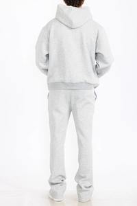 Survêtement évasé 100% coton Logo personnalisé Sweat à capuche et pantalon de survêtement évasé Jogger Ensemble deux pièces Survêtement évasé à impression numérique - Product Image 4