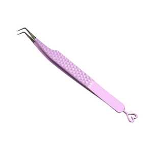 Pinces à épiler professionnelles pour extensions de cils en acier inoxydable, fabrication artisanale, précision, durabilité, pointe lisse de 10 mm, prise en main parfaite, Sevmek Eyelash - Product Image 2