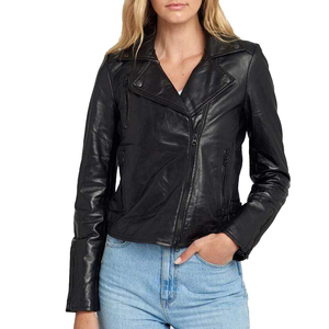 Vestes en cuir pour femmes de haute qualité, beau col rabattu, vestes en cuir Pu pour filles - Product Image 1