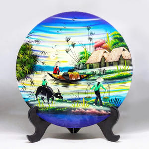 แผ่นแลคเกอร์วงกลมทาสีสำหรับตกแต่งห้องแผ่นตกแต่งทำด้วยมือเป็นทางเลือกที่ดี - Product Image 1