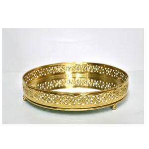 Round Luxury Iron <b>Gold</b> Plated Chocolate <b>Tray</b> Handmade Top Selling and High Quality Candy <b>Tray</b> - Product Image 4