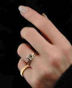 Bridal Set 2.10 Carat <b>Emerald</b> Cut Moissanite Diamond Engagement <b>Ring</b> Bezel Set Three Stone <b>Ring</b> in 925 Sterling <b>Silver</b> - Product Image 3