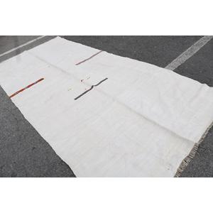 พรมวินเทจขนาด 5.7x12.8 ฟุต ลายต้นไม้และพืชสีขาว พรมขนแกะตุรกี - Product Image 4