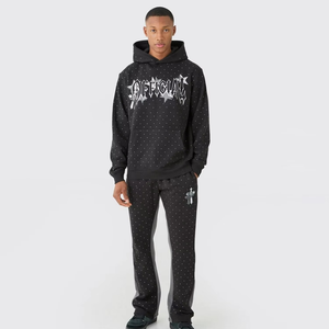 Vêtements de sport personnalisés pour hommes Survêtements respirants et de haute qualité Motif solide Écologique pour la saison d'hiver - Product Image 1