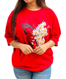 Nouveau T-shirt à manches courtes en coton 100% tricoté avec logo imprimé personnalisé, prix d'usine en gros, tendance, pour femmes - Product Image 4