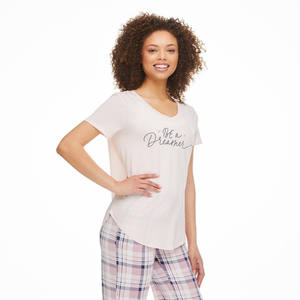 Haute qualité dames t-shirts sérigraphié demi-manches O cou conception personnalisée et Style vêtements d'été pour dames - Product Image 3