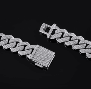 Pulsera de cadena de eslabones cubanos de Plata de Ley 925 de 19mm, moissanita, chapado en oro helado, estilo Hip Hop, pulseras de hilo fino para hombre, regalo - Product Image 3