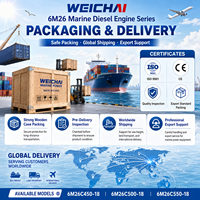 Offre Spéciale Moteur Diesel Marin Weichai Série 6M26 4 Temps 6 Cylindres pour Bateaux de Pêche et Navires de Charge
