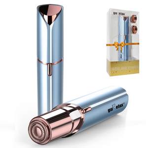 Depiladora Eléctrica Facial para Mujer con 2 Cabezales de Repuesto, Depiladora de Doble Cuchilla - Product Image 1